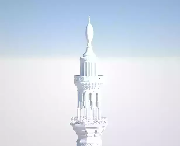 islamic Mosque tower 3D model