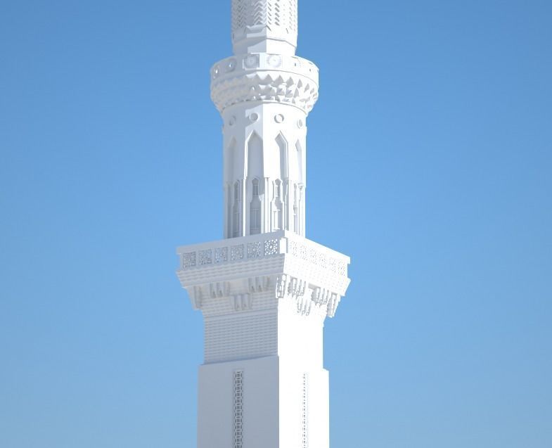 islamic Mosque tower 3D model_1