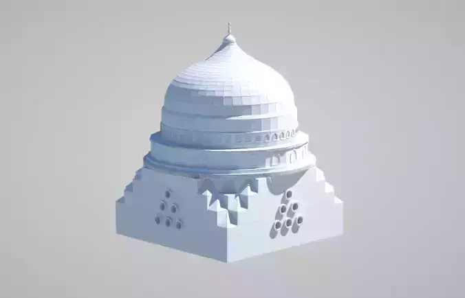 islamic Mosque  Green Dome