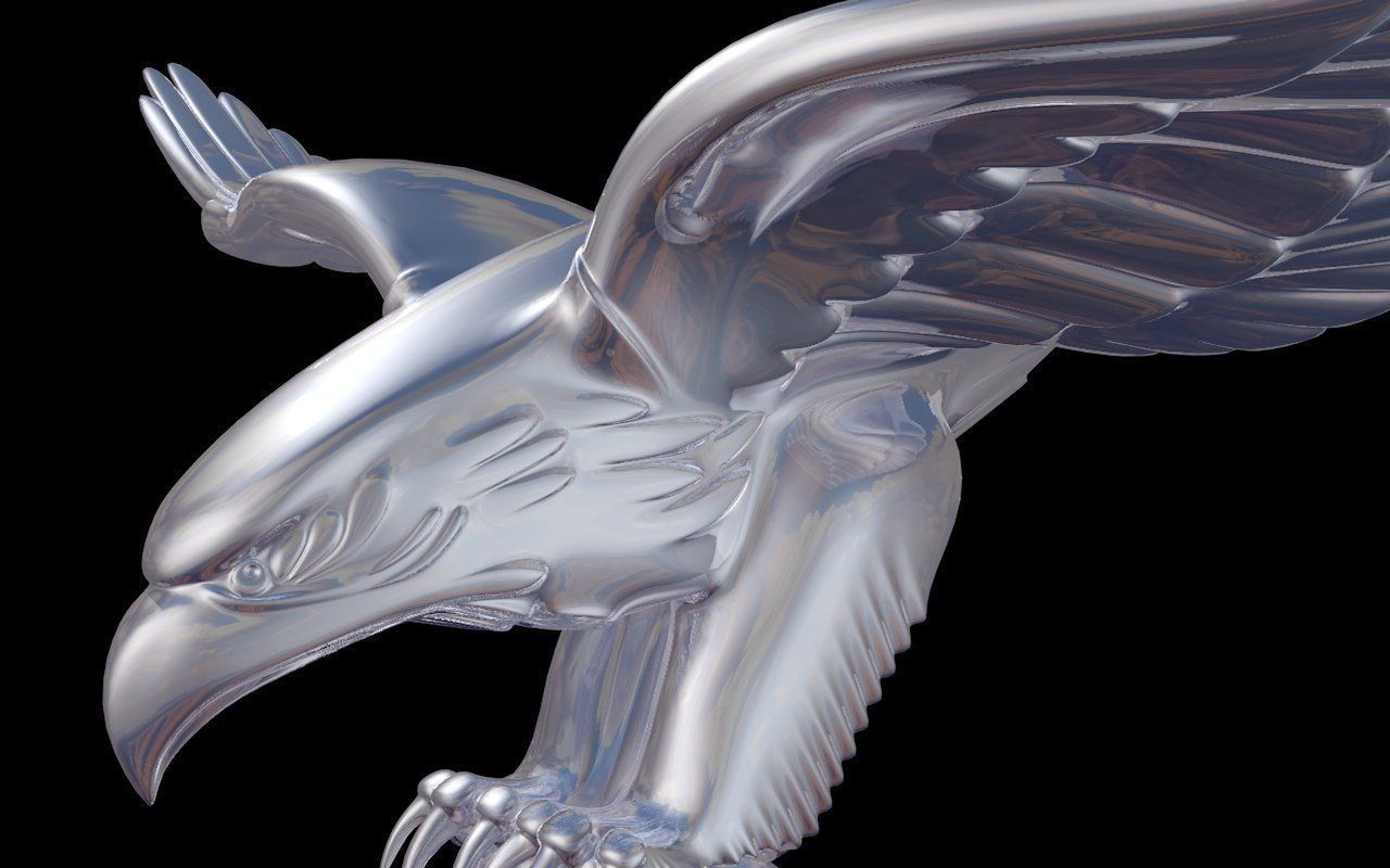 Eagle Chrome 3D model_3