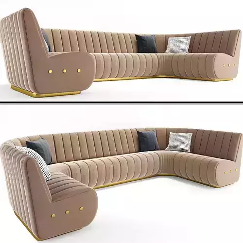 sophia long sofa with pillow