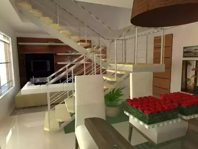 Projeto Escada Interiores 3D model