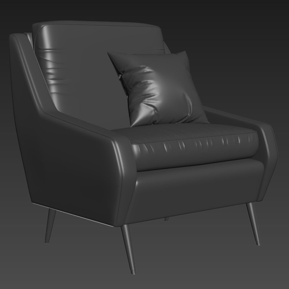 Romero armchair 3D model_1