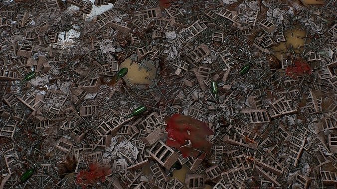 PBR seamless postapocalyptic dump ground textures Texture