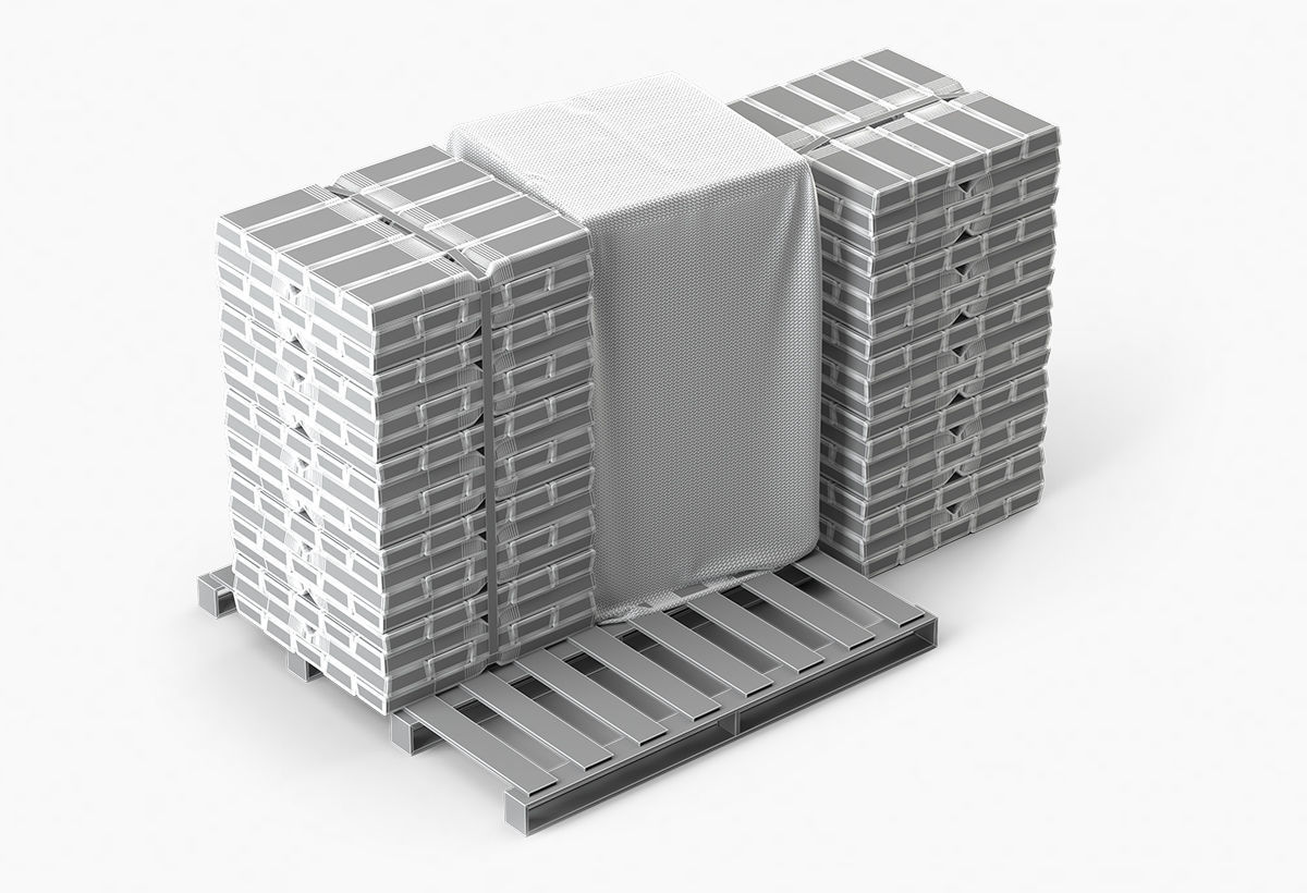 Aluminium Zinc Nickel Silver Titan Steel ingot 5 3D model_3