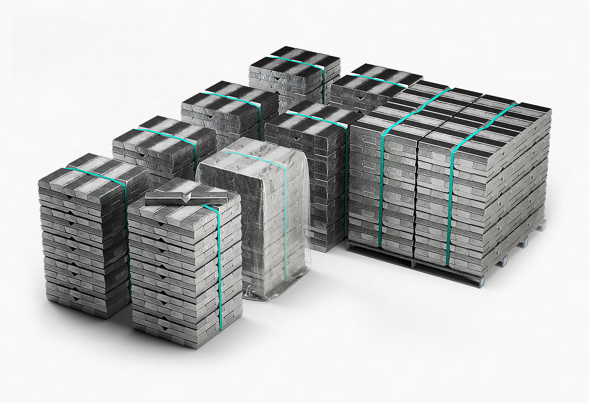 Aluminium Zinc Nickel Silver Titan Steel ingot 5 3D model_9