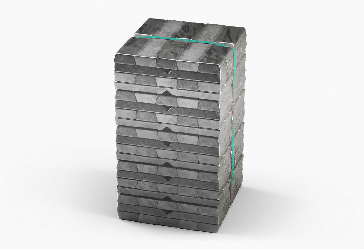 Aluminium Zinc Nickel Silver Titan Steel ingot 5 3D model_5