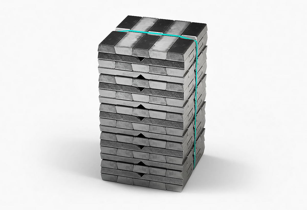 Aluminium Zinc Nickel Silver Titan Steel ingot 5 3D model_4