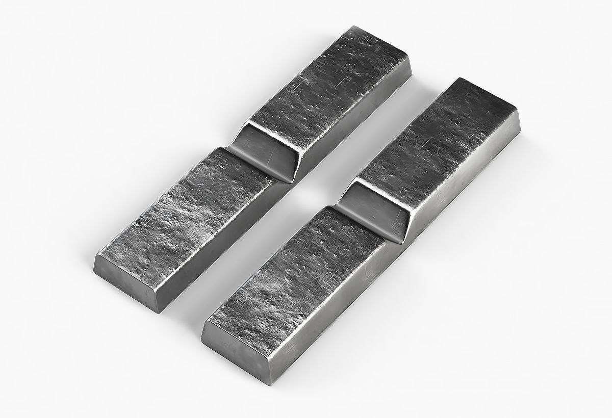 Aluminium Zinc Nickel Silver Titan Steel ingot 5 3D model_6