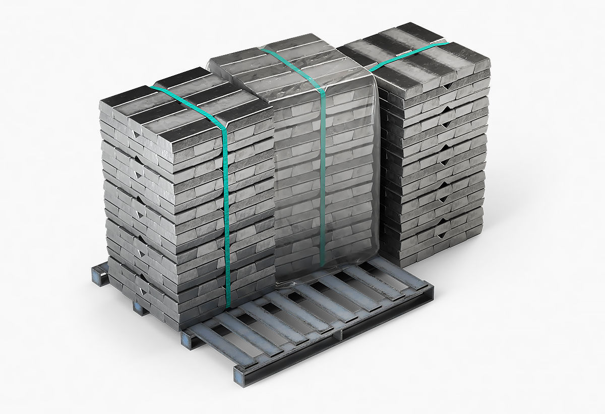 Aluminium Zinc Nickel Silver Titan Steel ingot 5 3D model_10