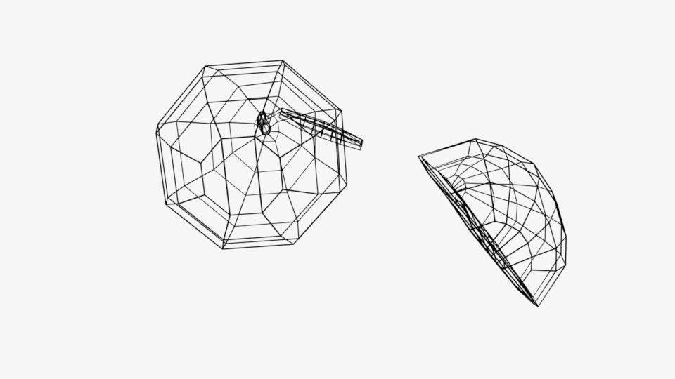 Low Poly Cartoon Pear Low-poly 3D model_7