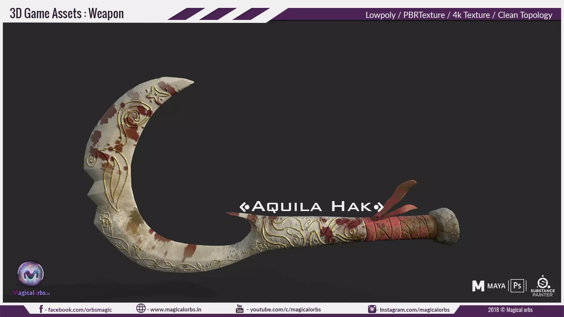 Weapon - Aquila Hak PRB Model Free low-poly 3D model_0