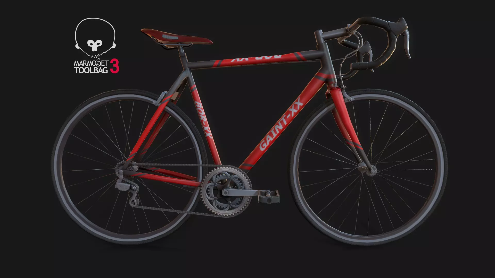 Bicycle road bike Low-poly 3D model