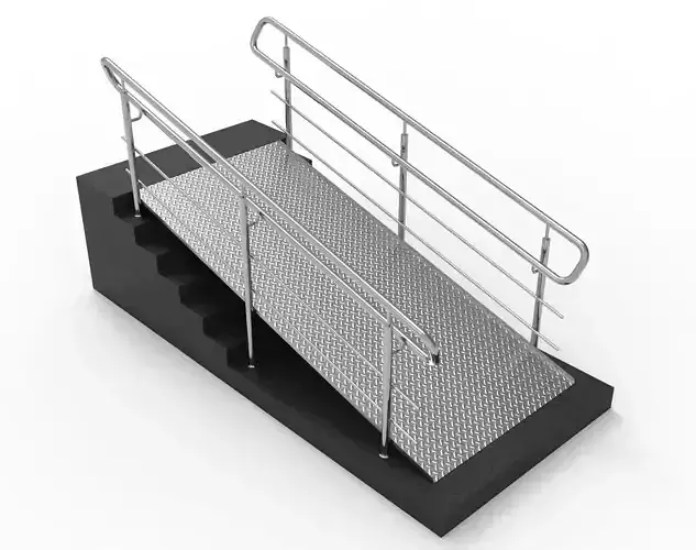 Ramp with railing