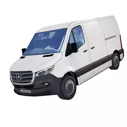 Mercedes Benz Sprinter L1 2020 panel van low poly model  Low-poly 3D model