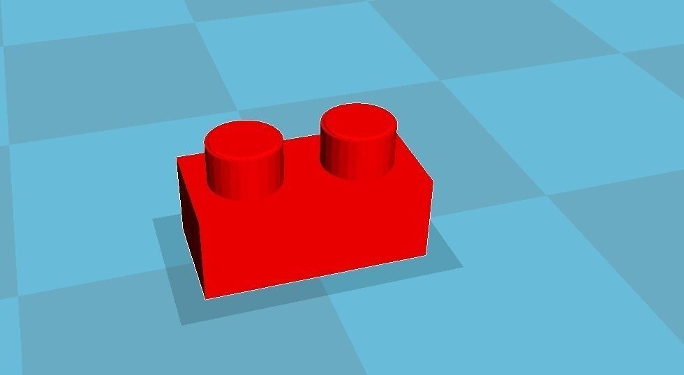 Print Block 1 by 2 Free 3D print model_1