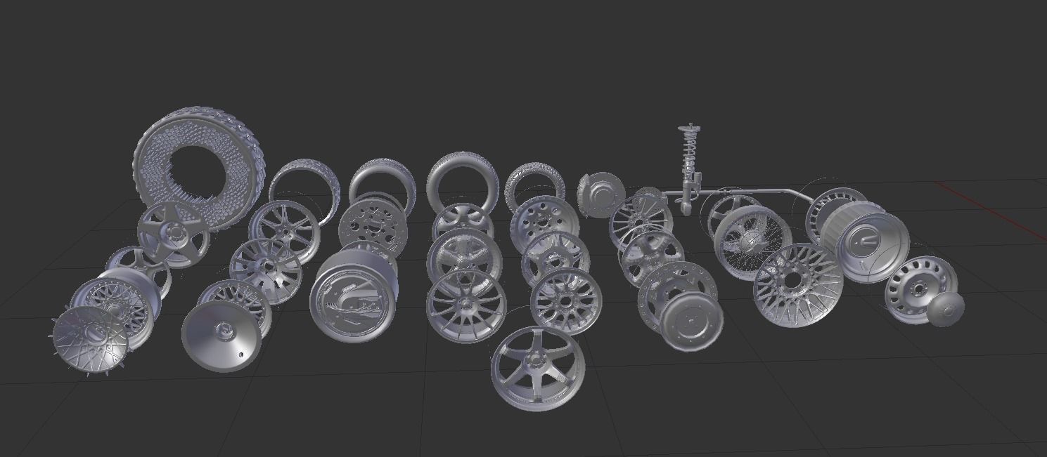 Car tuning pack 3D model_3
