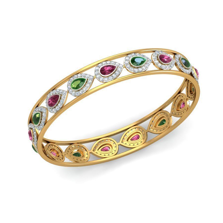 20 Women Bangles Bracelets 3dm Stl details print model 3D print model_90