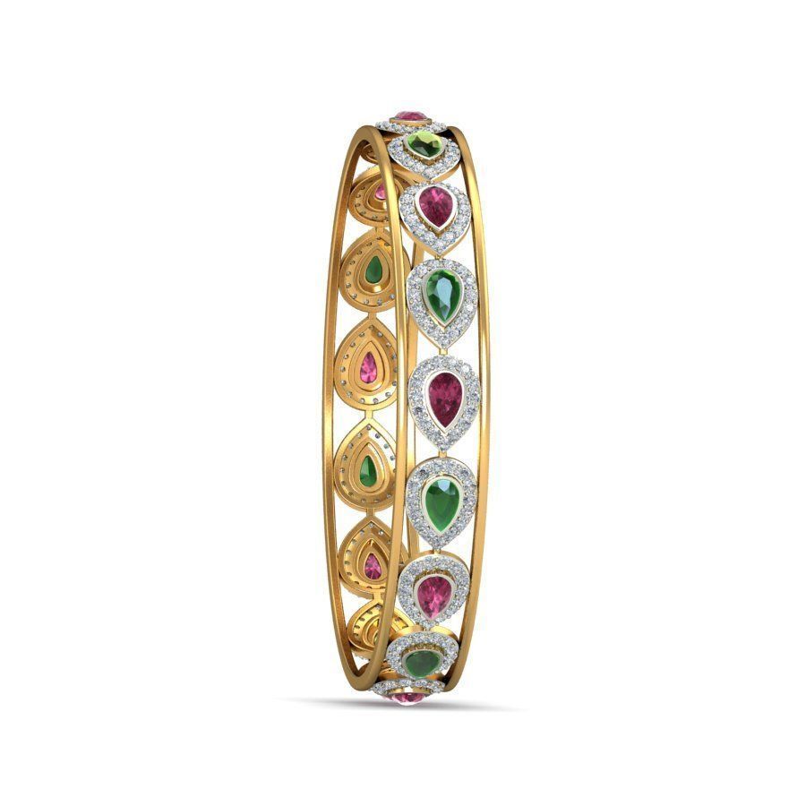 20 Women Bangles Bracelets 3dm Stl details print model 3D print model_89