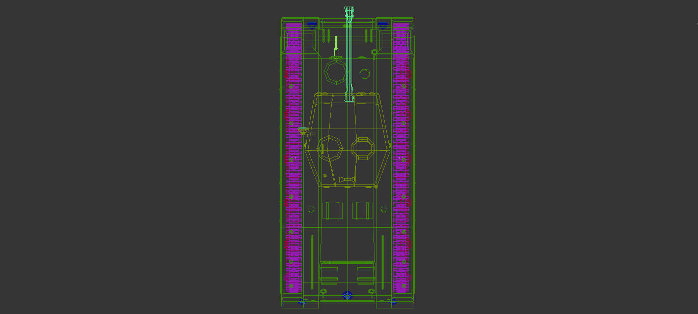 Low Poly Tank 01 Low-poly 3D model_11