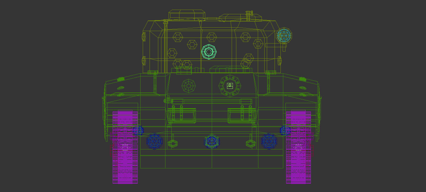 Low Poly Tank 01 Low-poly 3D model_9