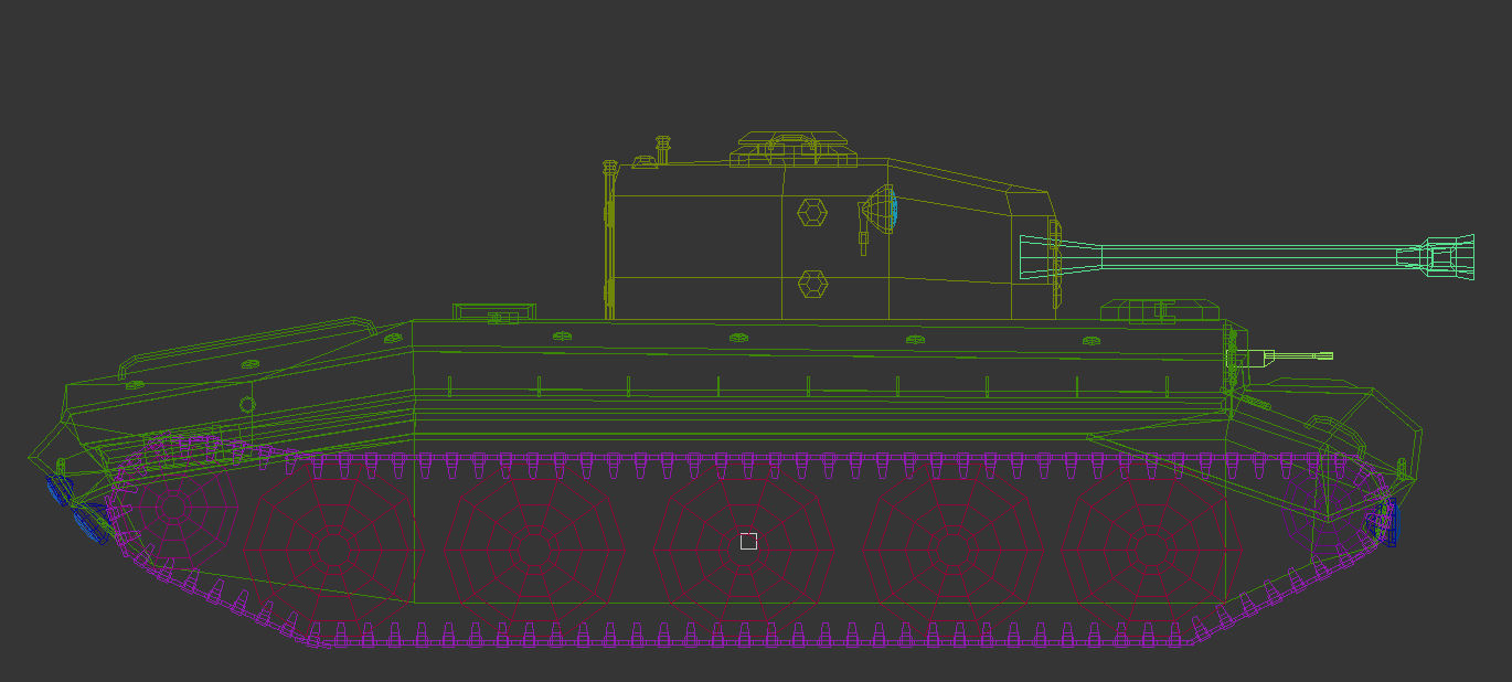 Low Poly Tank 01 Low-poly 3D model_10