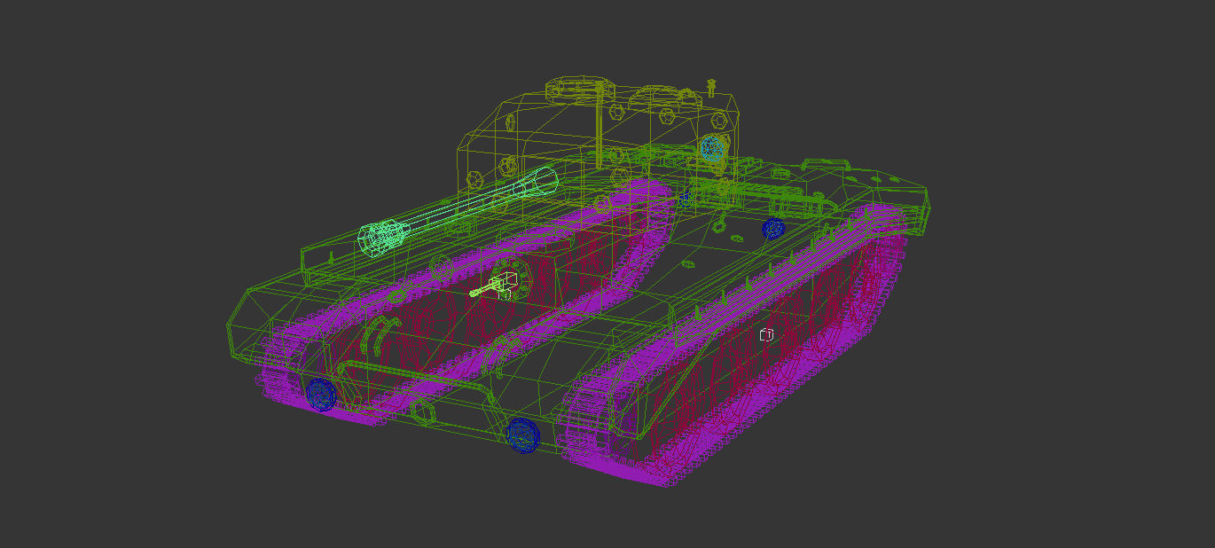Low Poly Tank 01 Low-poly 3D model_8