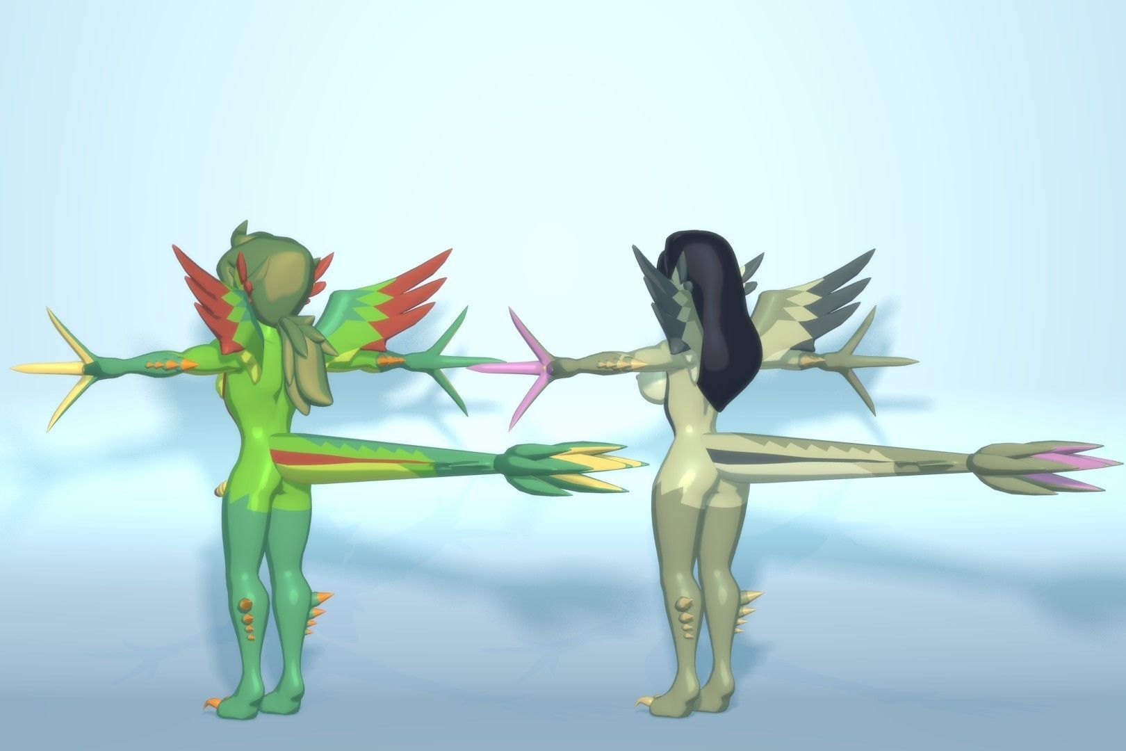 Acheron Snallygaster Nude Low-poly 3D model_22