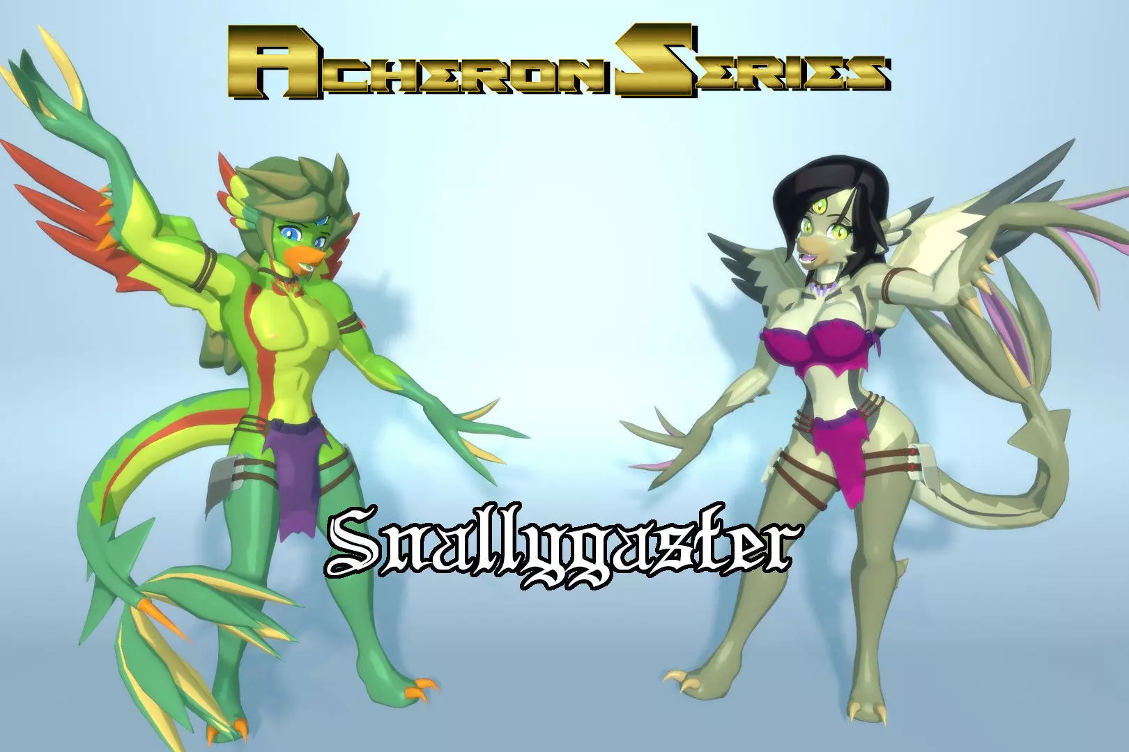 Acheron Snallygaster Nude Low-poly 3D model_0