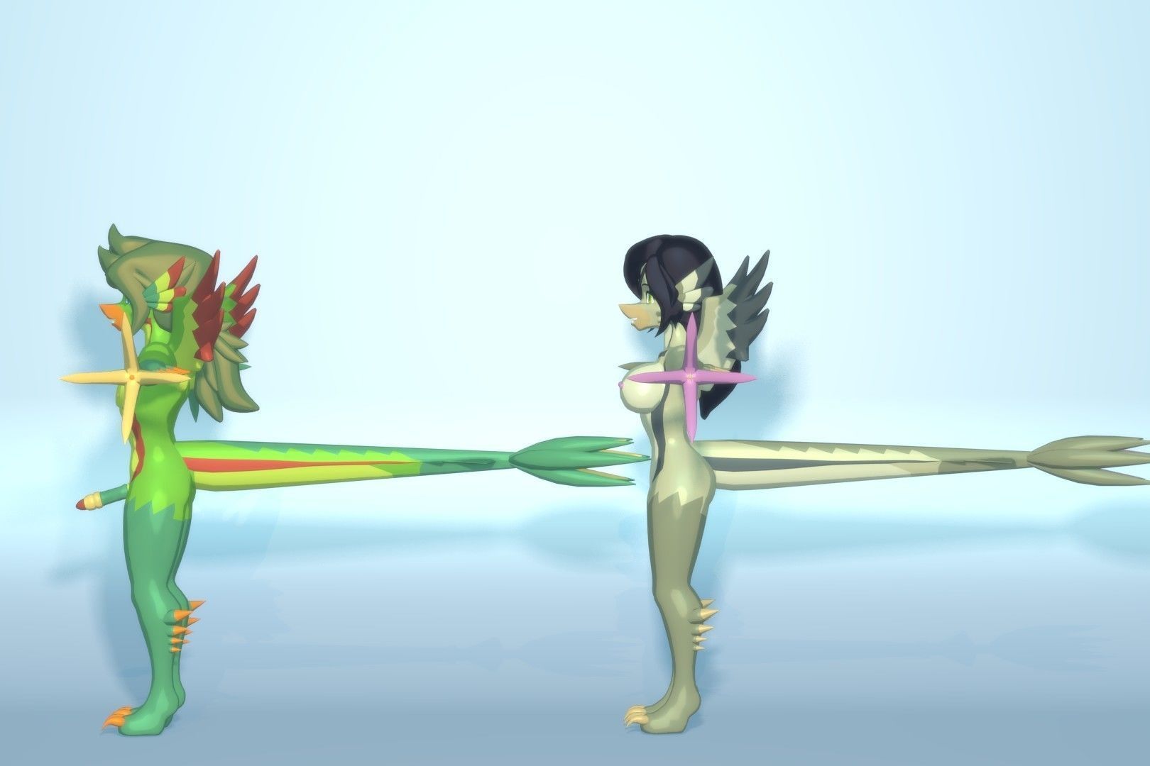 Acheron Snallygaster Nude Low-poly 3D model_21