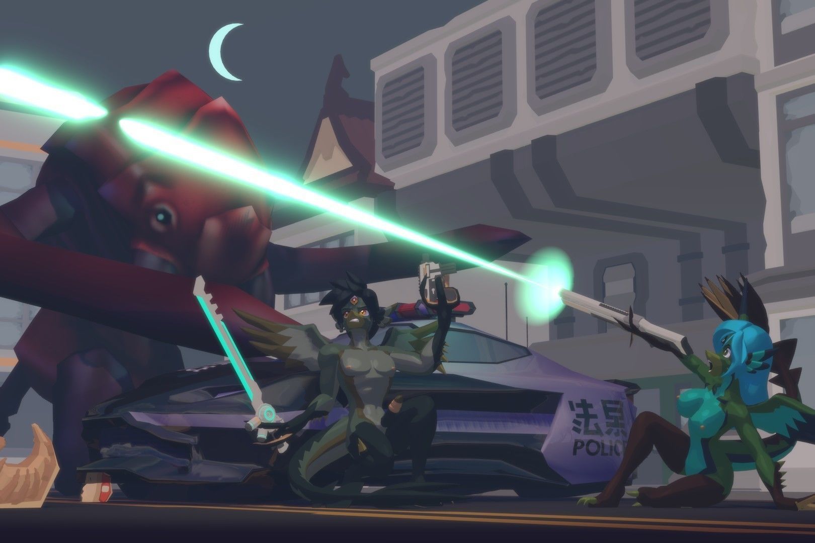 Acheron Snallygaster Nude Low-poly 3D model_4