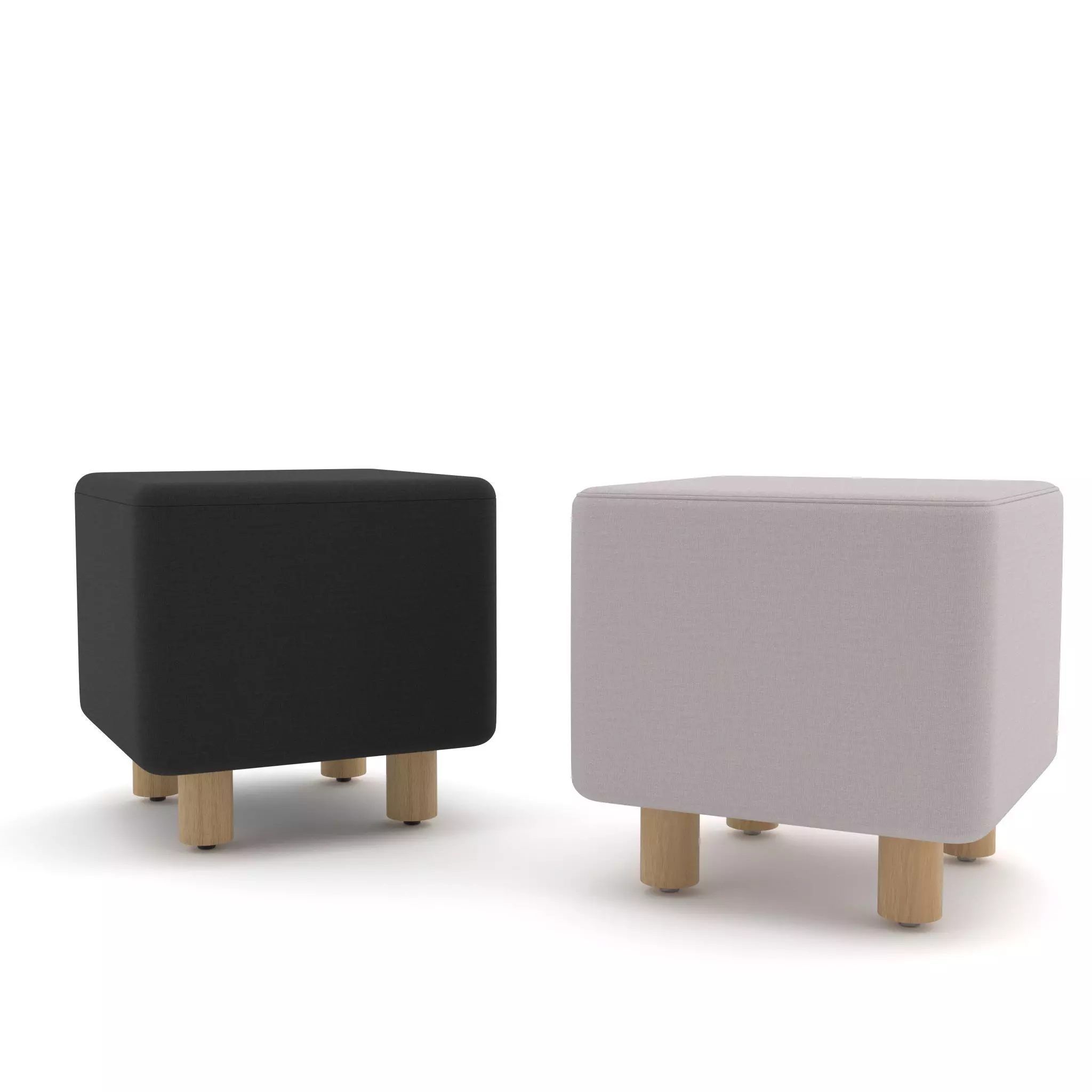Two ottomans 3D model_0