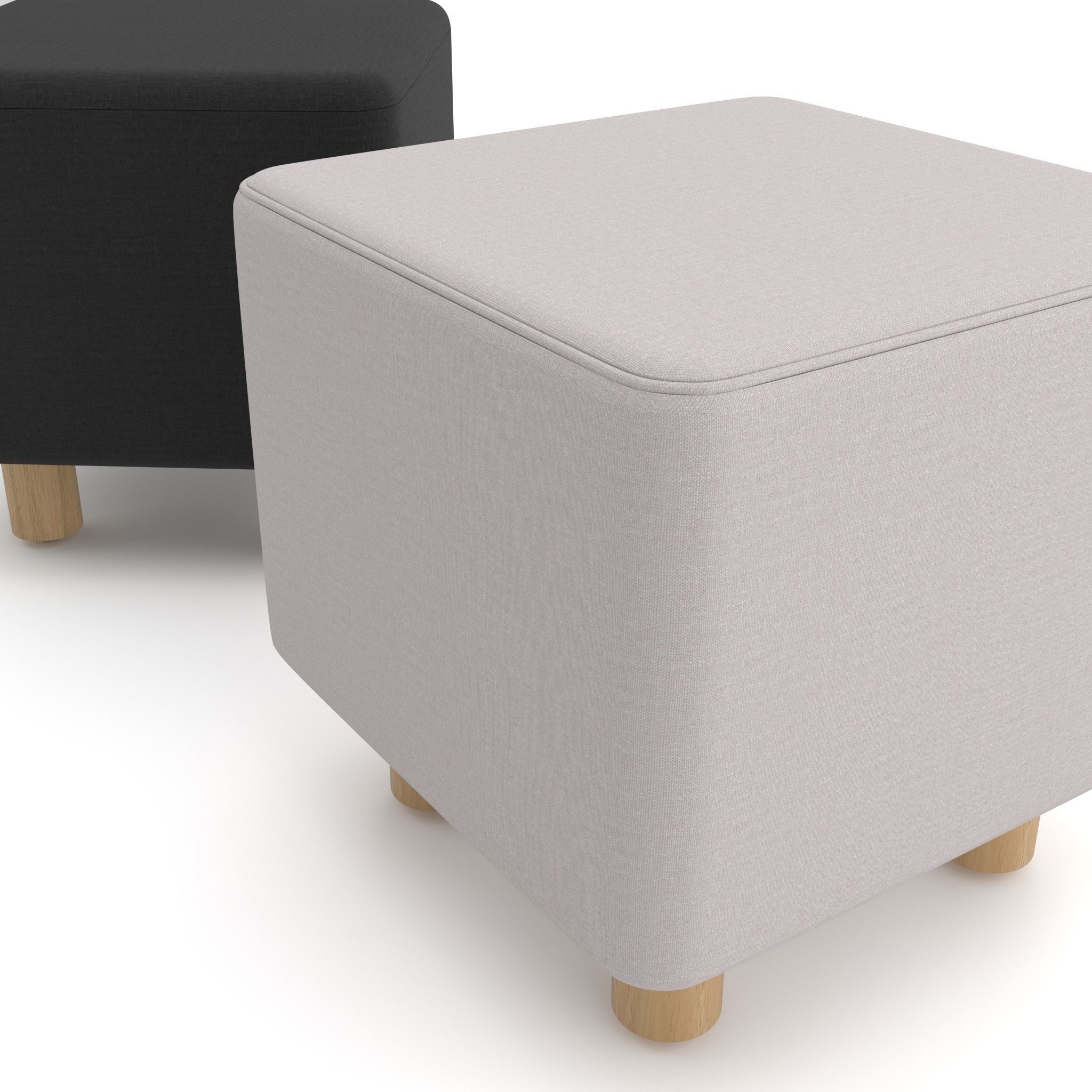 Two ottomans 3D model_5