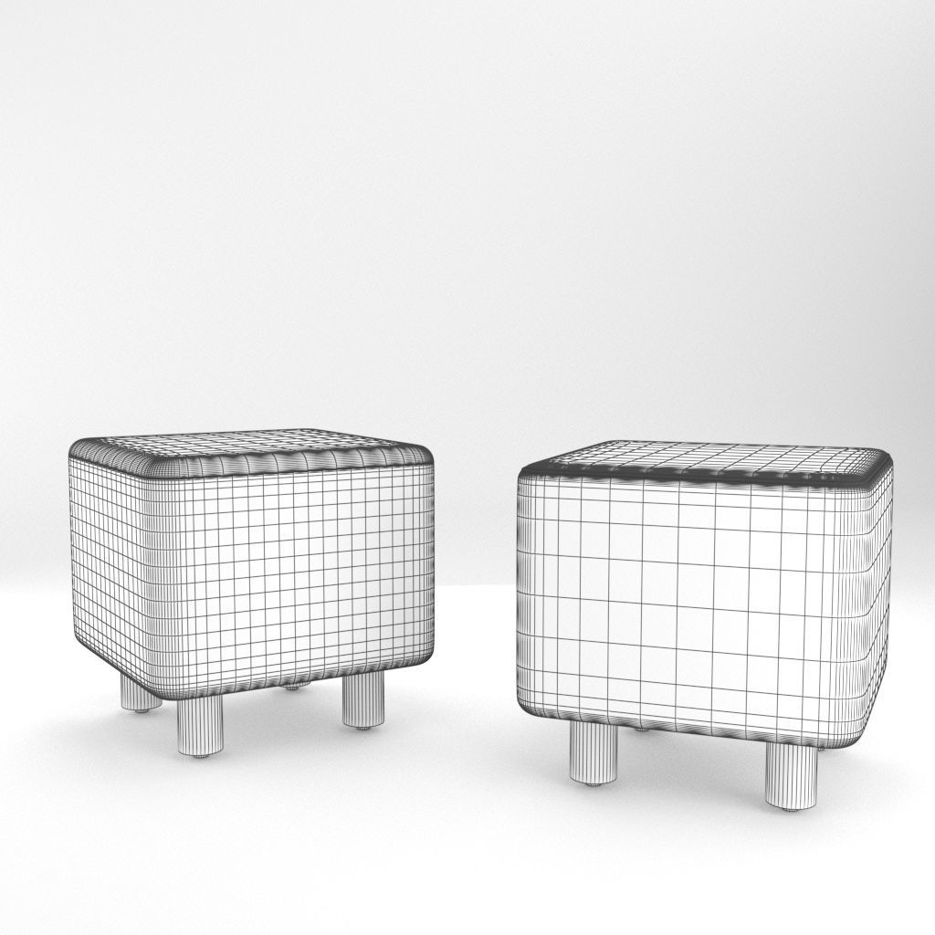 Two ottomans 3D model_8
