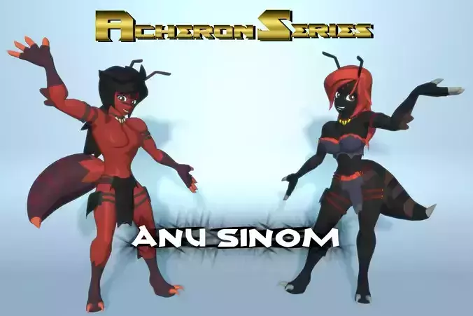 Acheron Anu Sinom Nude Low-poly 3D model