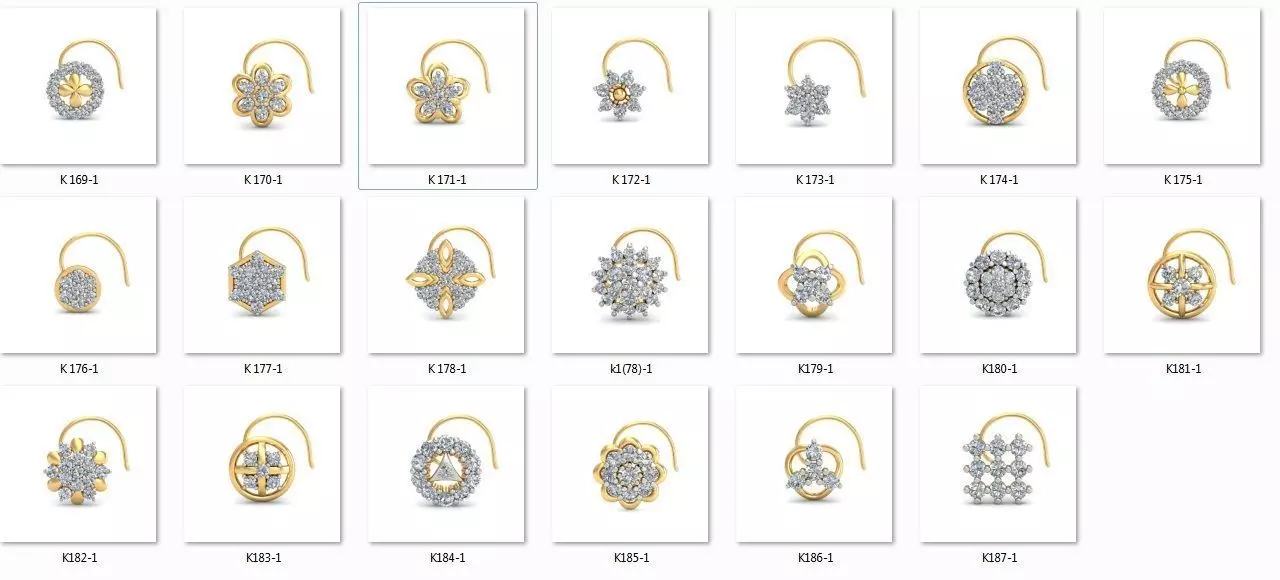 19 nosepins bulk collection 3dm stl print model 3D print model