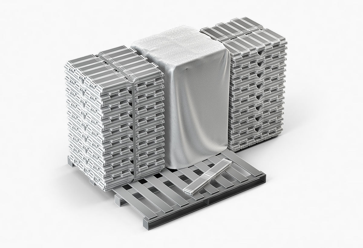 Aluminium Zinc Nickel Silver Titan Steel ingot 6 3D model_5