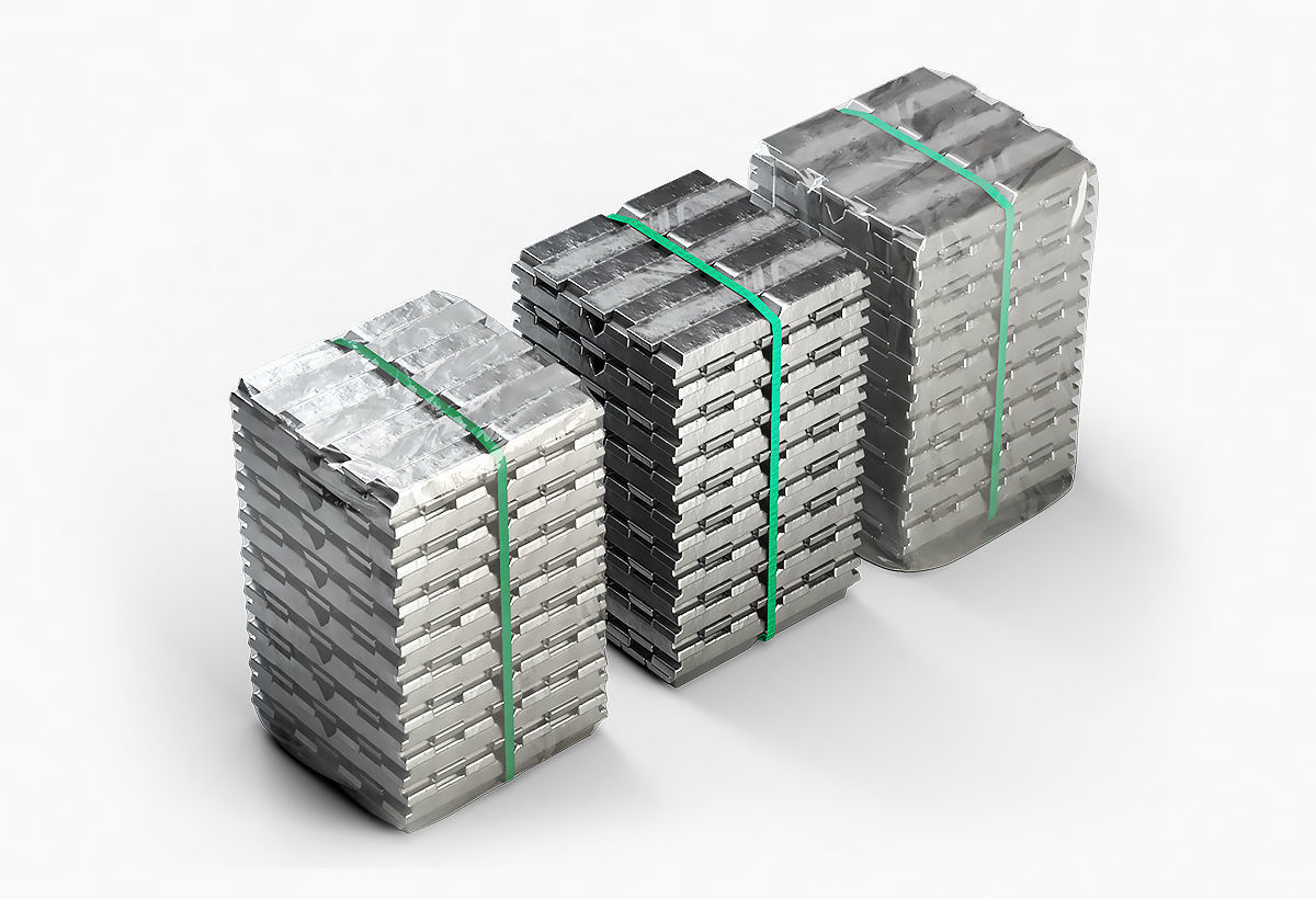 Aluminium Zinc Nickel Silver Titan Steel ingot 6 3D model_9