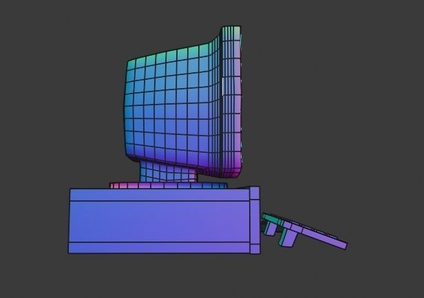 Retro Computer Low-poly 3D model_8