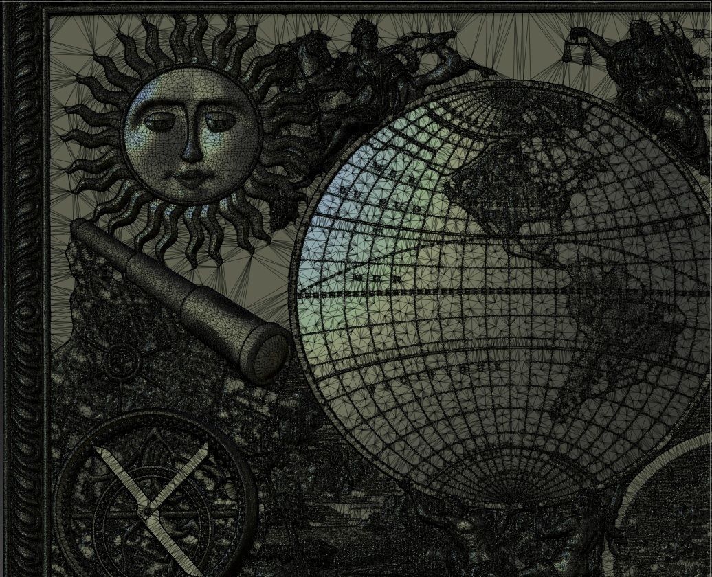 ancient map of the world   2  3D model_6