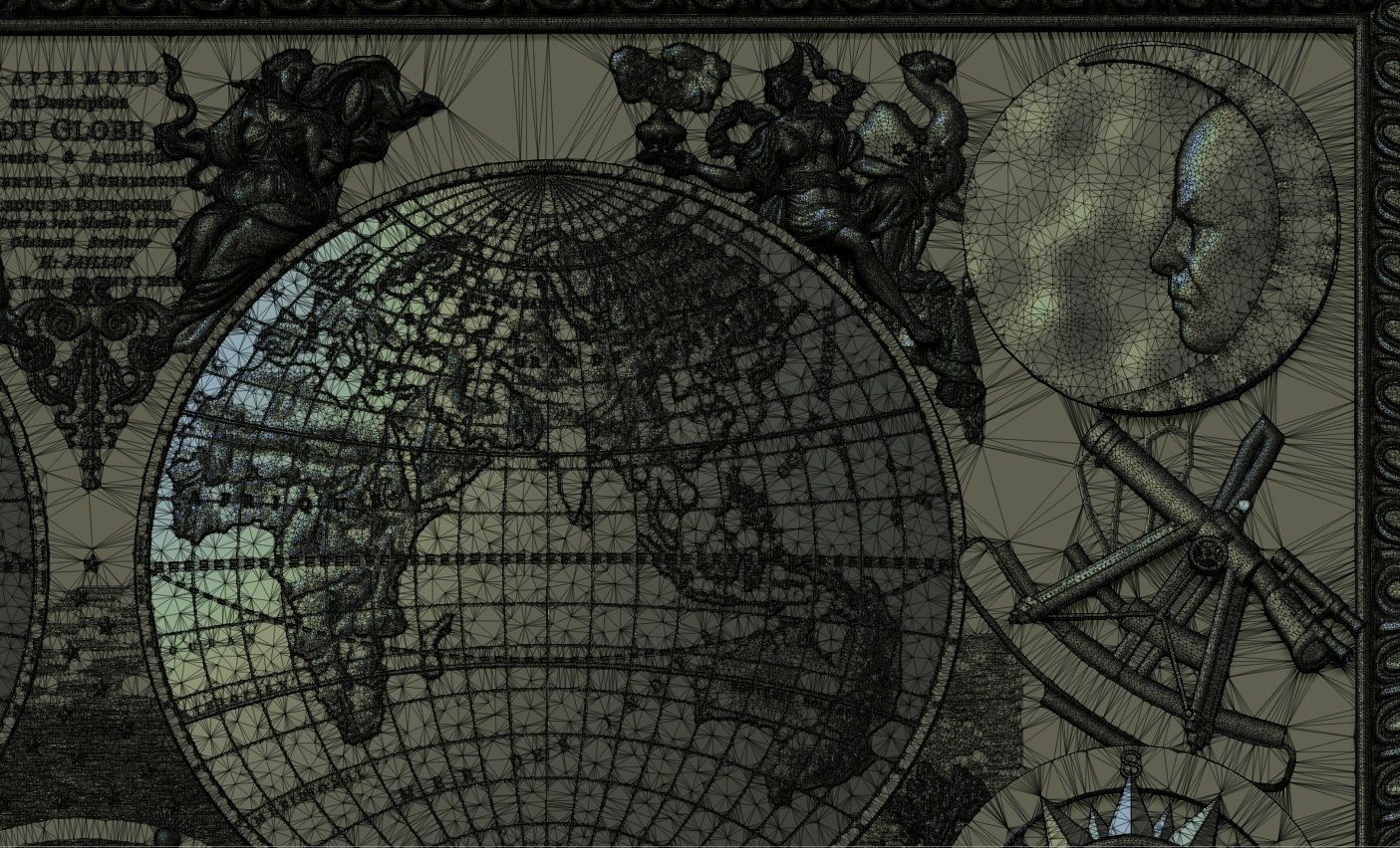 ancient map of the world   2  3D model_5