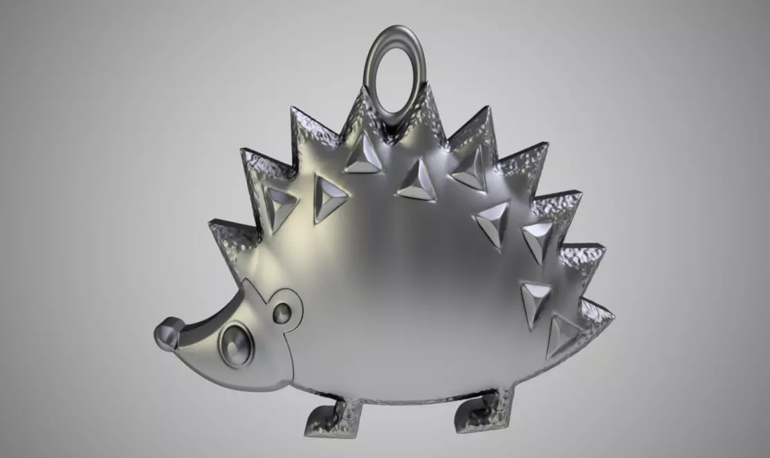 Hedgehog Keychain 3D print model