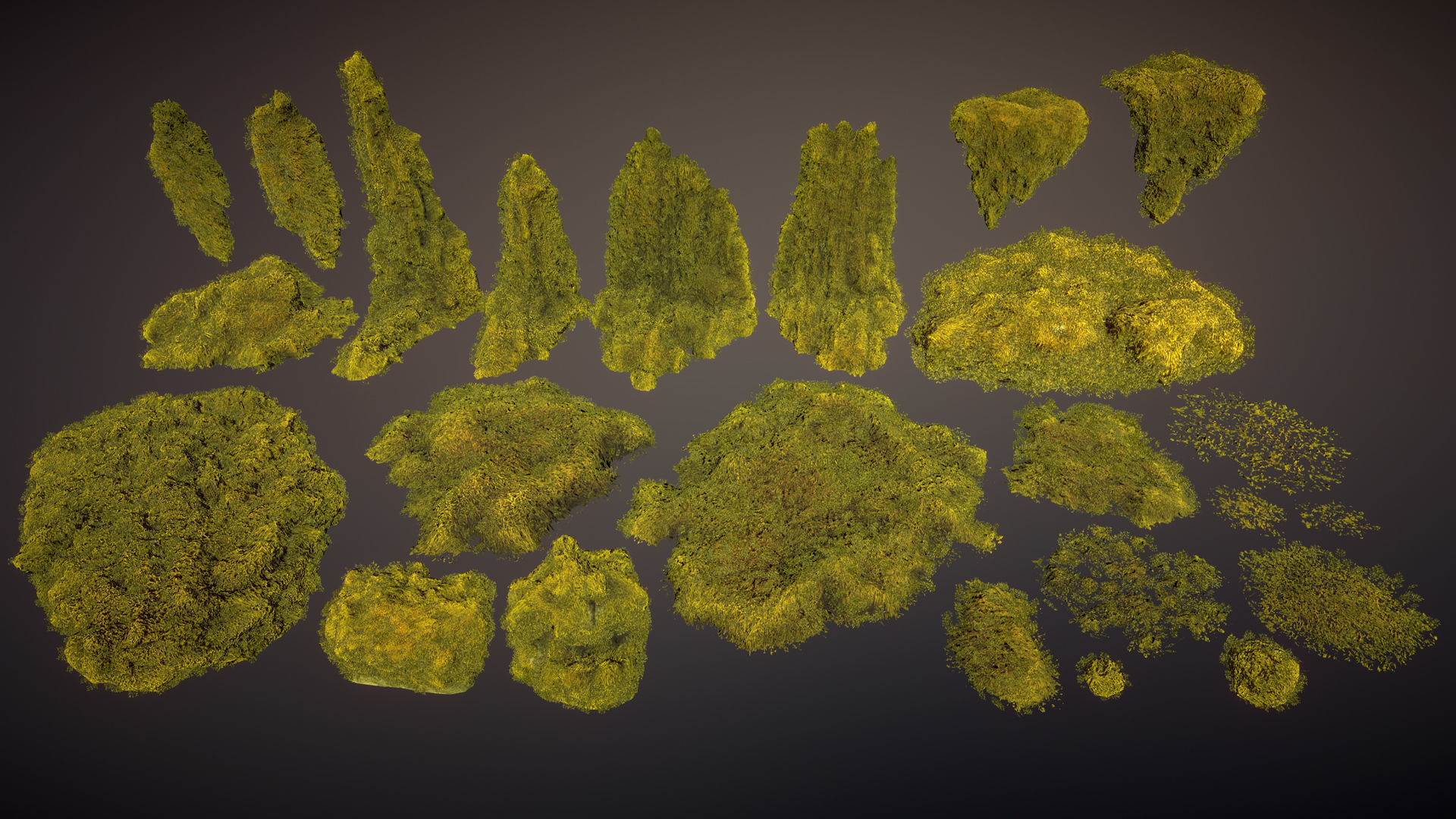 Mossy piles Low-poly 3D model_3