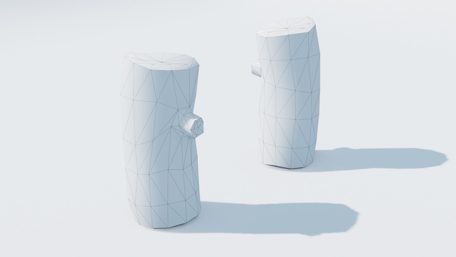 Handpainted Log Low-poly 3D model_1