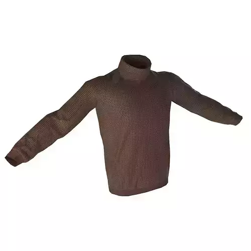Sweater turtleneck Low-poly 3D model