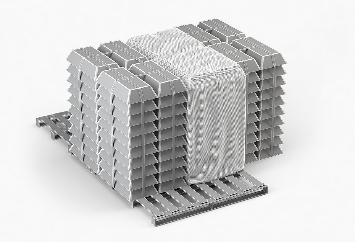 Aluminium Zinc Nickel Silver Titan Steel ingot 7 3D model_3