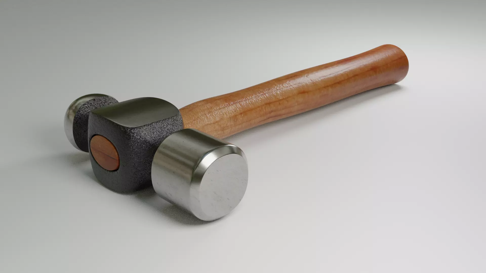 Hammer with wooden handle Free 3D model_0