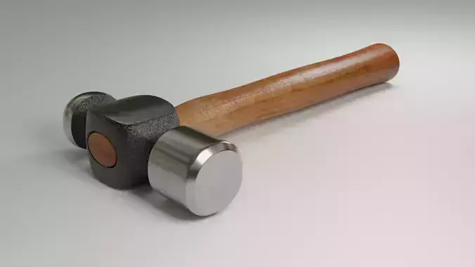 Hammer with wooden handle