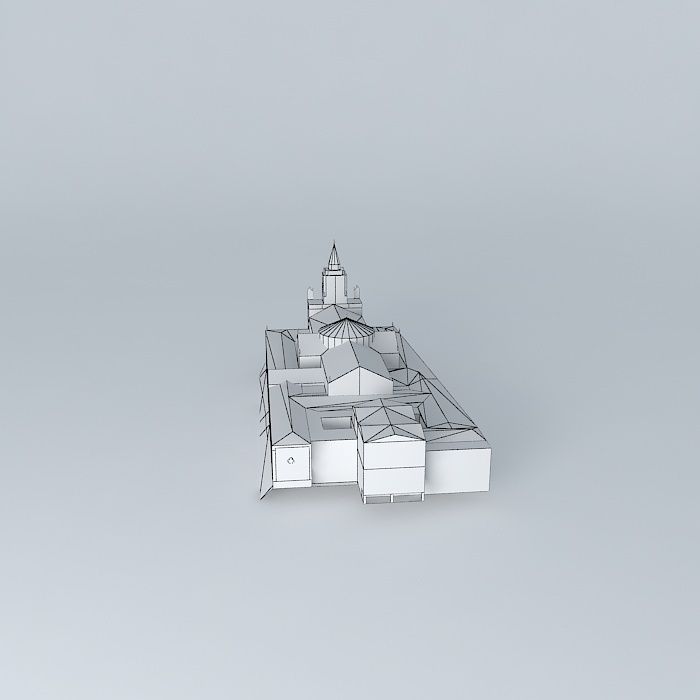 Porto Trinity Church 3D model_4