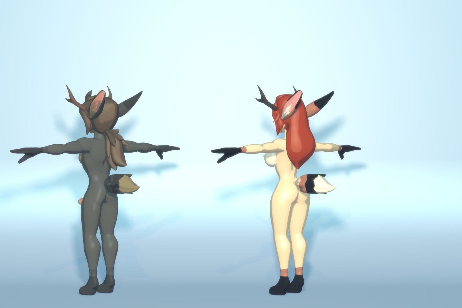 Acheron Jackalope Nude Low-poly 3D model_13